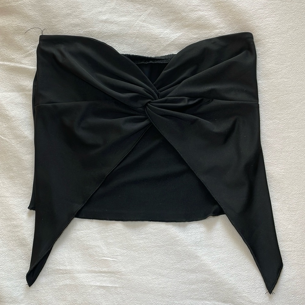 Y2K elastic black top, size small